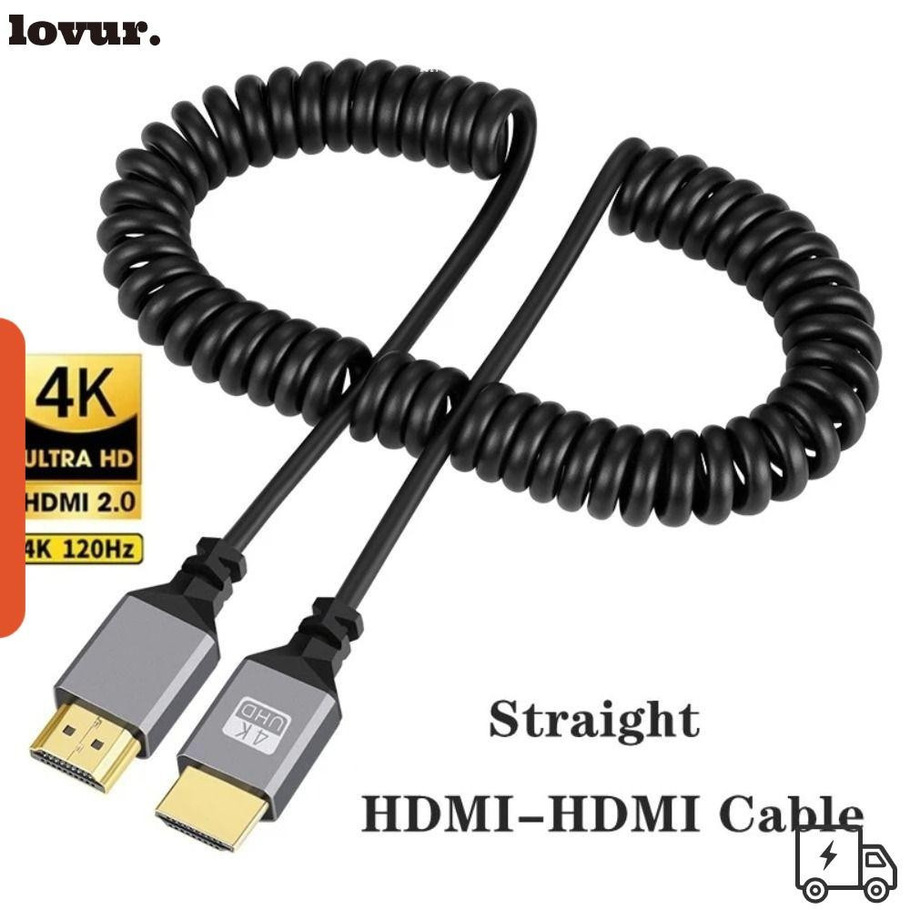 LOVUR Micro Mini HDMI Para Cabo Espiral , De Mola Compatível Com De 0.5-2.4M 4K 60HZ , Extensão