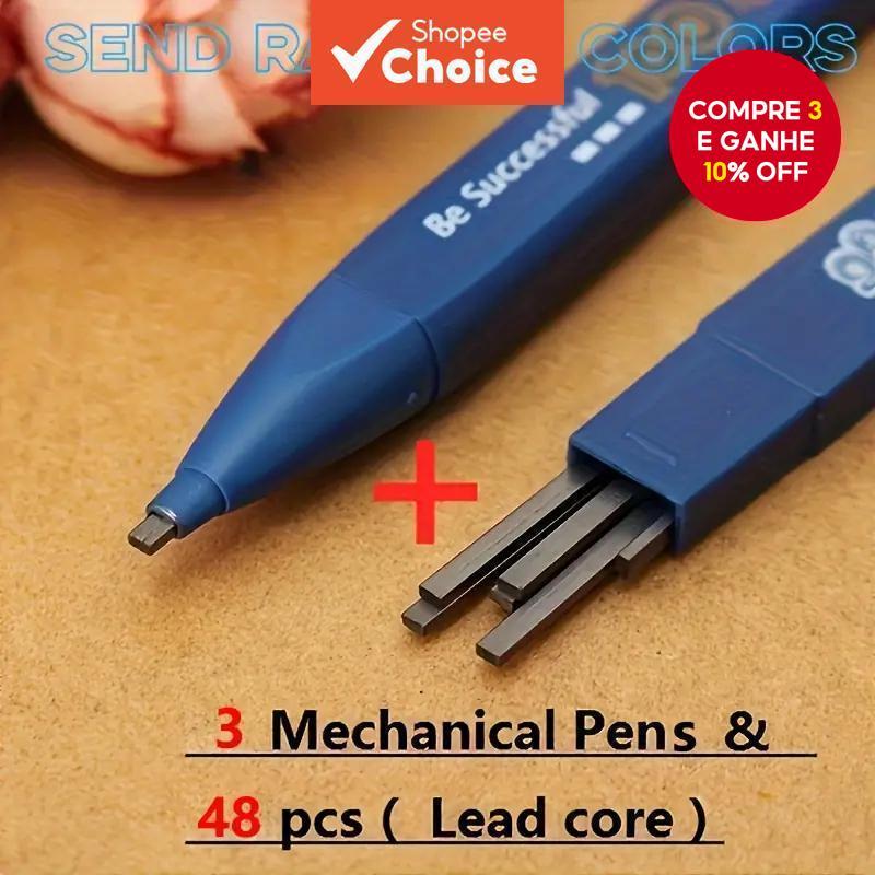 Conjunto de Lápis de Pedaço 2B Lápis Preto Exame Mecânico e Enchimento de Chumbo