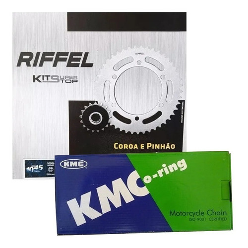 Kit Relação Riffel E Corrente Kmc Suzuki Gsf 650 Bandit Com Retentor