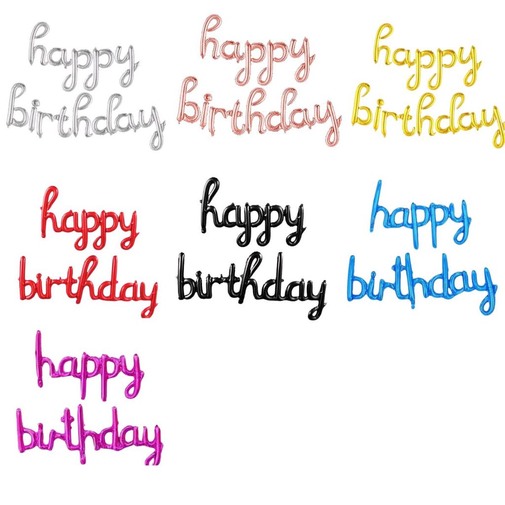 Balão Happy Birthday Metalizado Festa Aniversario Decoração em Oferta na Shopee