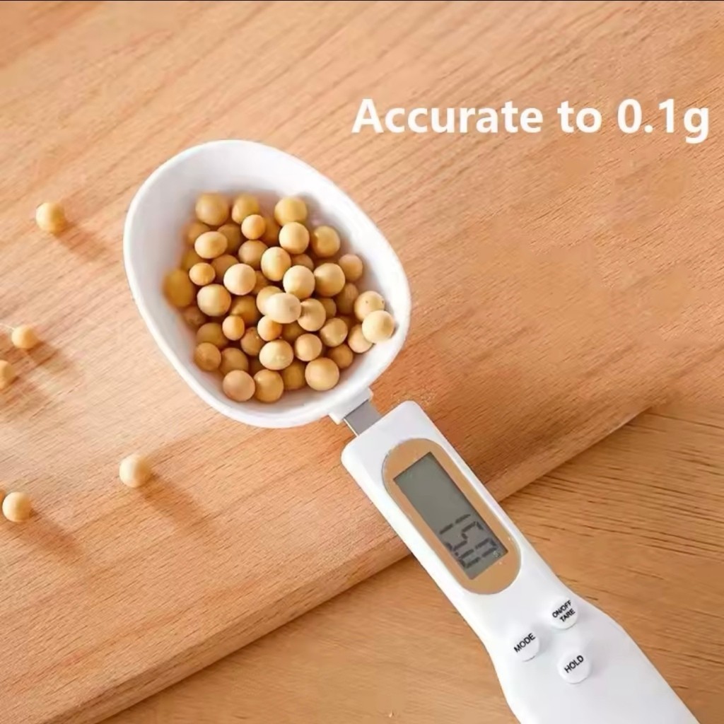 Colher Medidora c/ Balança Digital Dosador Alimentos Ração Pet Duravel 0,1g A 500g