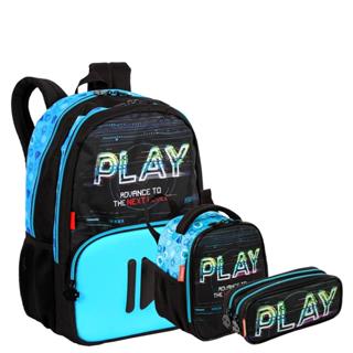 Kit Mochila Grande mais Lancheira Grande e Estojo 2 Compartimentos Sestini X Start - Colorido em Oferta na Shopee