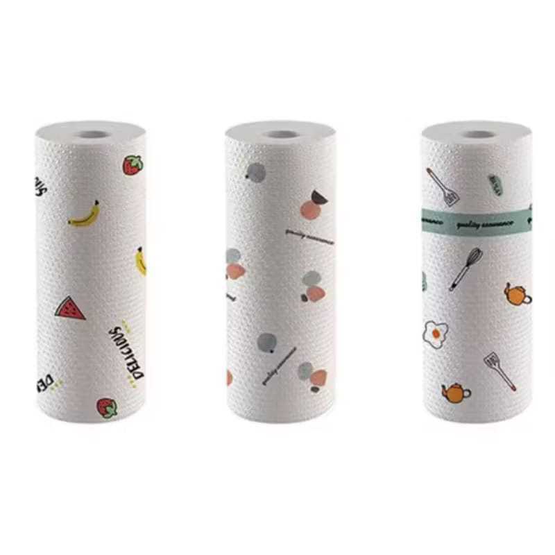 Rolo Pano De Limpeza 50 /100peças Reutilizável Absorvente Água