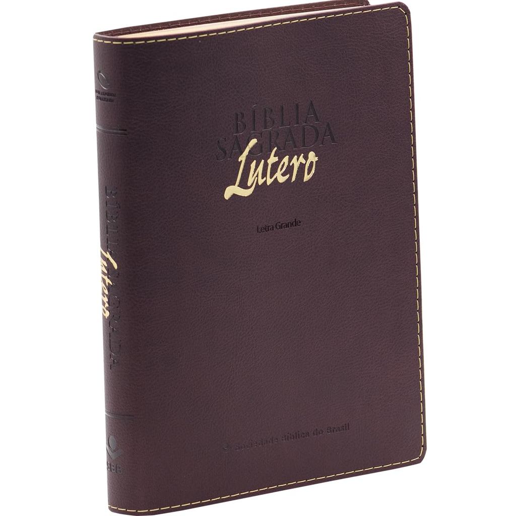 Bíblia Sagrada NAA Com Reflexões de Lutero | Luxo Aston Marrom