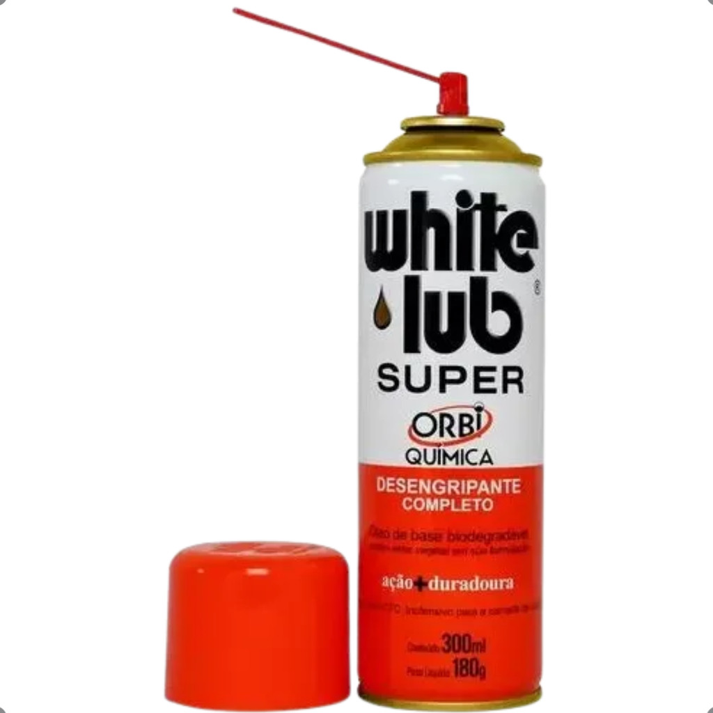 Desengripante Spray White Lub Super Orbi Química 300ml Antiferrugem Lubrificante Multiuso Original em Oferta na Shopee