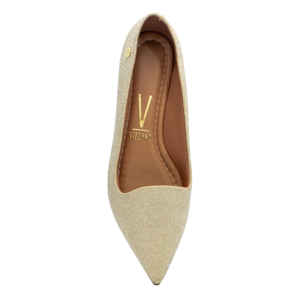 Sapatilha Vizzano Feminina Salto Baixo Bico Fino Pelica 1206.261