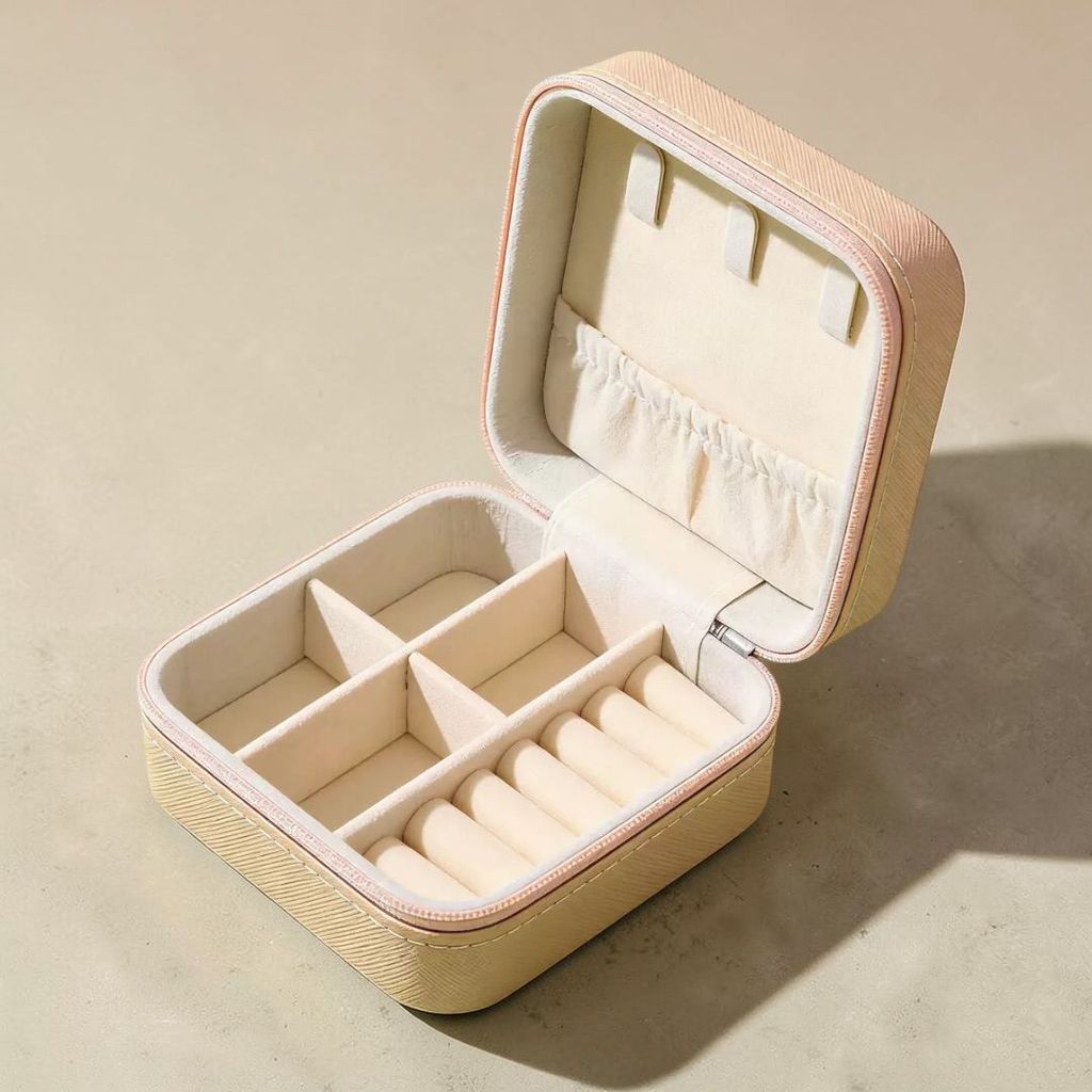 Mini Porta Joias de Viagem Portátil Organizador de Colar Jóias Bijuteria Bolsa