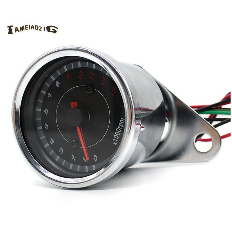[Entrega Rápida T] Luz De Fundo LED Azul 1000RPM Tacômetro Analógico Para Motocicleta DC 12V Tacho RPM Medidor
