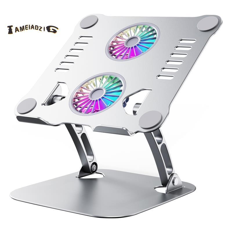 [Entrega Rápida T] Almofada De Resfriamento Para Laptop Com Ventilador Giratório Ajustável Em Liga De Alumínio Todos Os 