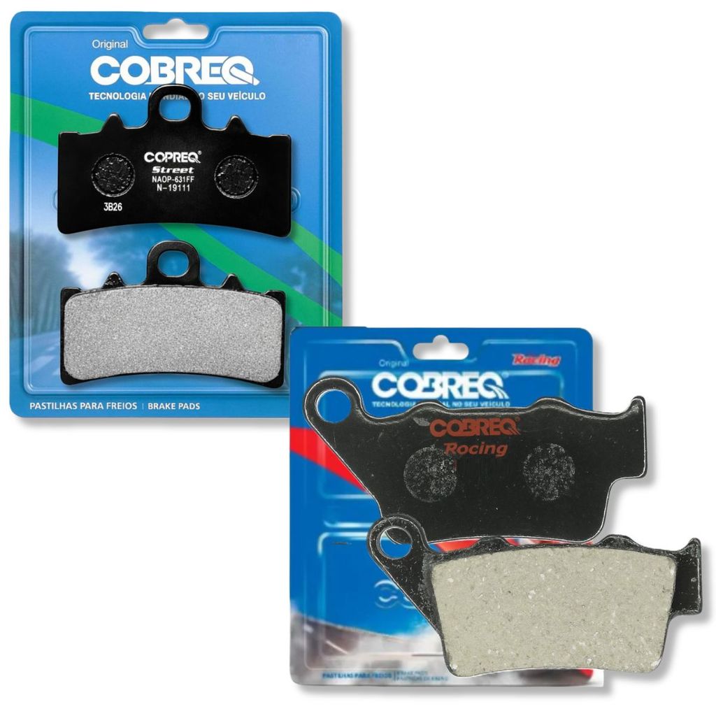 Kit Pastilhas de Freio G310 Gs / Duke 200 / Duke 390 / Dominar 400 Cobreq em Oferta na Shopee