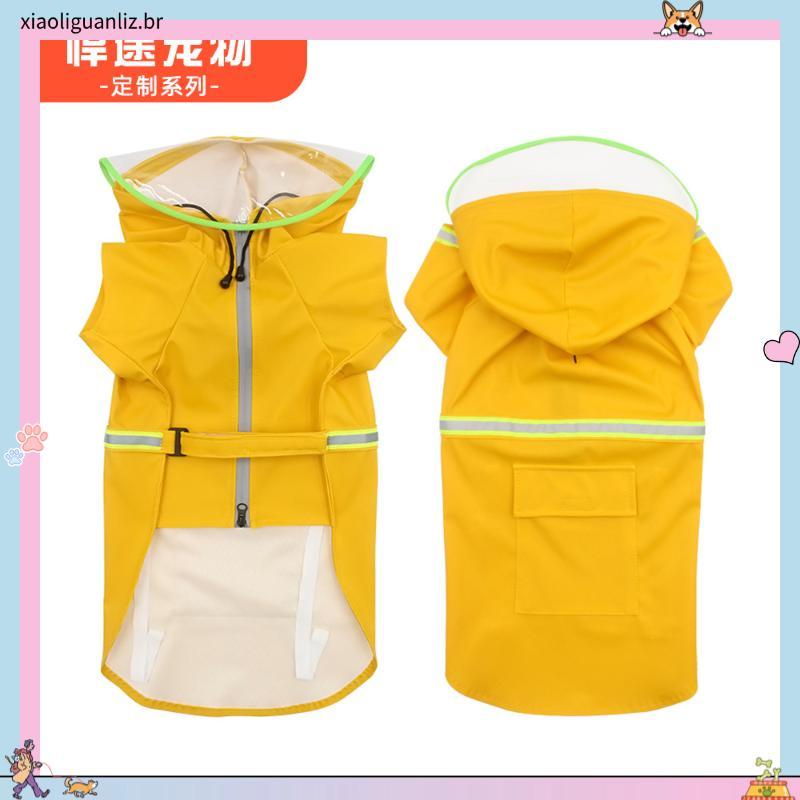 Capa De Chuva Para Cães Durbin Golden Labrador Poncho Cachorro Médio E Grande Husky À Prova D'água Roupas De Estimação