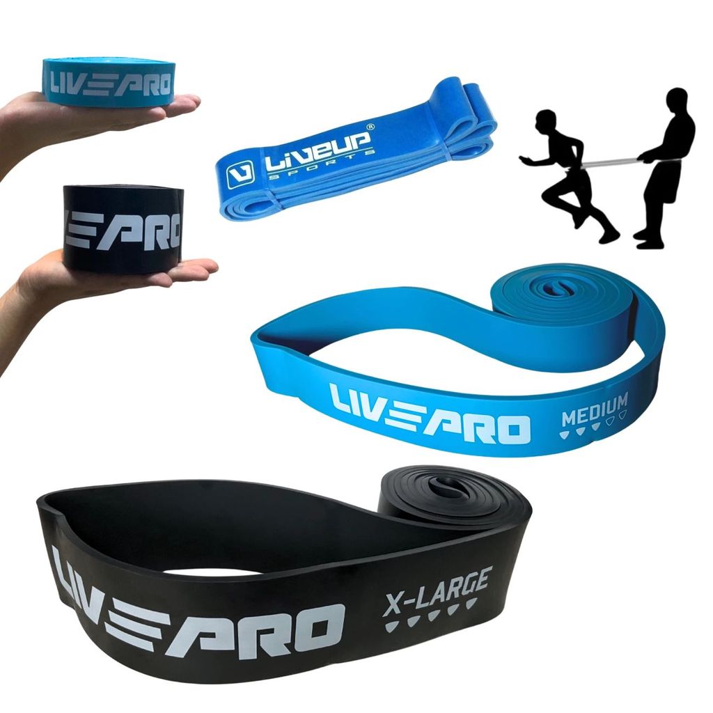 Faixas Elásticas Super Band Kit 3 Peças Intensidade Média, Forte e Super Forte