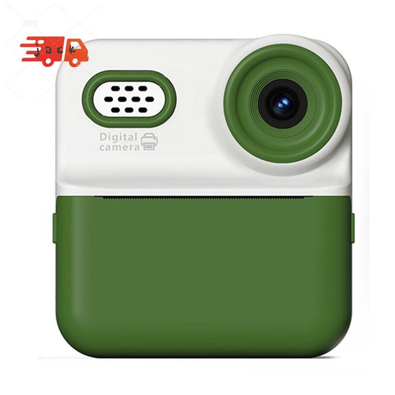 Câmera Infantil Vários Filtros Mini Impressora Térmica Verde