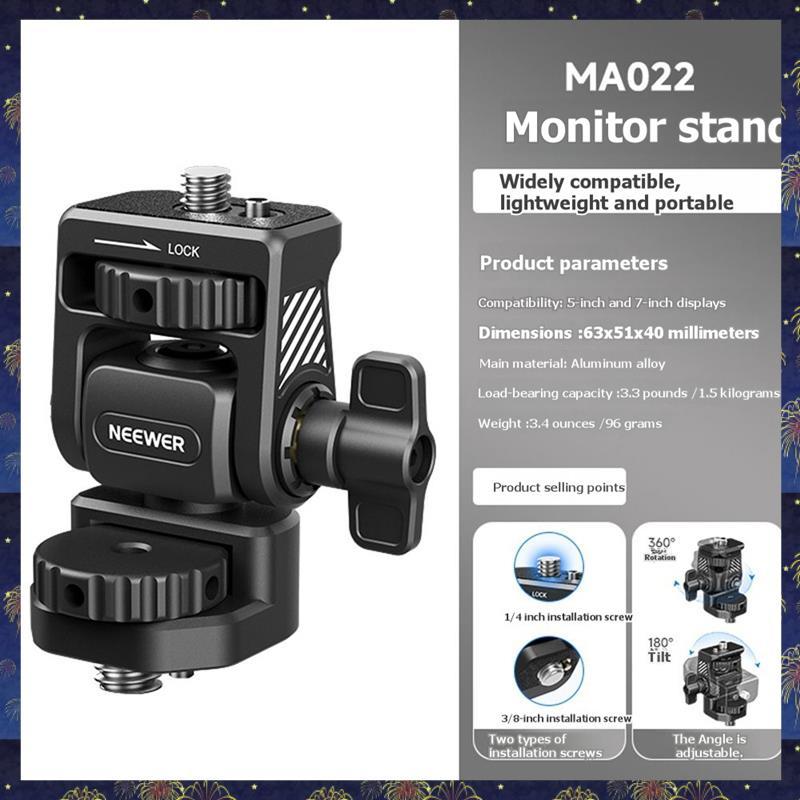 Suporte De Montagem Para Monitor De Campo Com Parafuso De 1/4 De Polegada Giratório De 360 Graus Anti-Torção Câmera De M