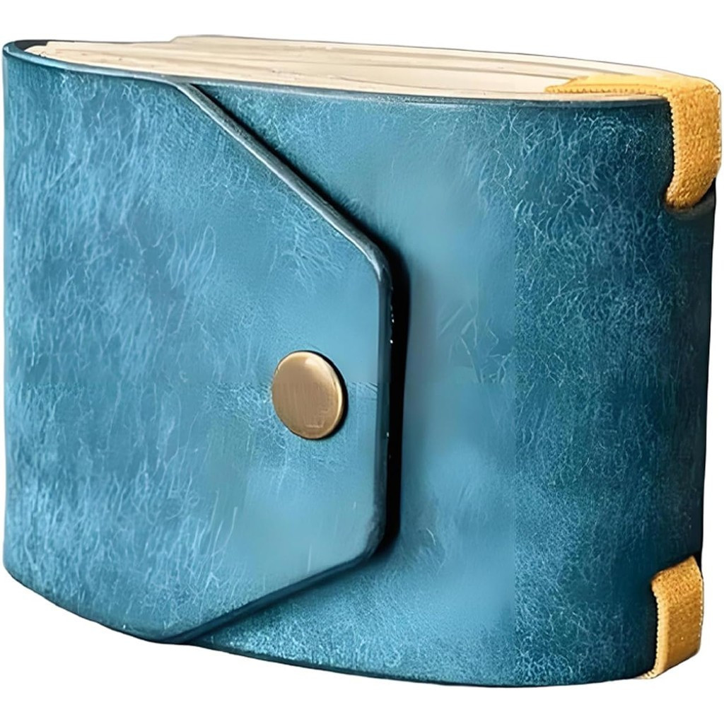 Carteira portátil com fecho de liberação rápida para guardar moedas estrangeiras e documentos.