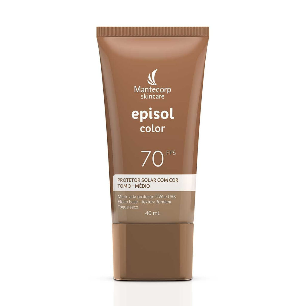 Protetor Solar Episol Color Tom 3 Medio FPS 70 40ml em Oferta na Shopee