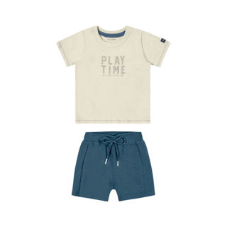 Conjunto Bebê Menino Canelado Colorittá Bege em Oferta na Shopee