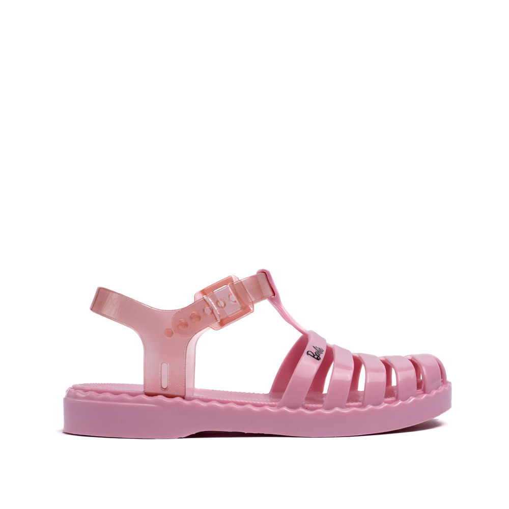 Sandália Infantil Grendene Barbie Duo Rosa Claro