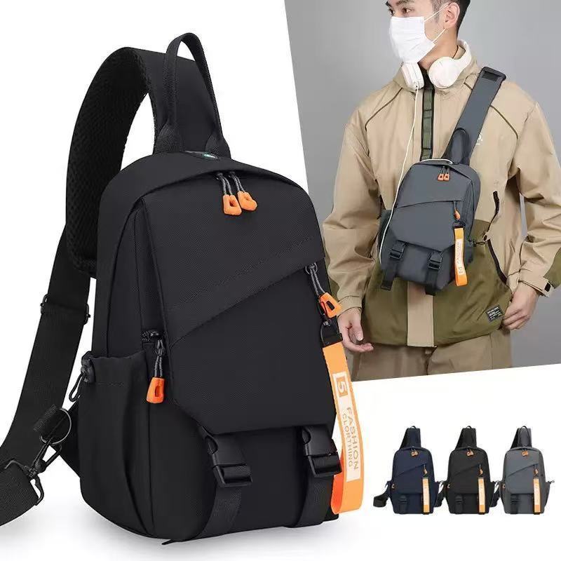 Mochila de Peito Leve e Impermeável para Homens, Perfeita para Caminhada, Acampamento e Dia a Dia
