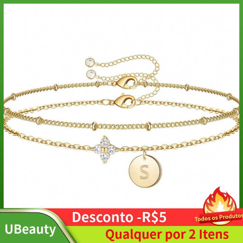 Acessórios para Cesta de Páscoa para Adolescentes - Pulseira Delicada de Trevo de Quatro Folhas para Mulheres, Pulseira