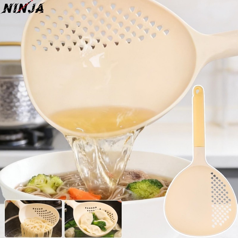 Concha E Escorredor De Sopa 2 Em 1 4-1 Unidade-Para Bolinho , Macarrão-Colher De Cozinha Com Furo-Coador De Panelas-Tama