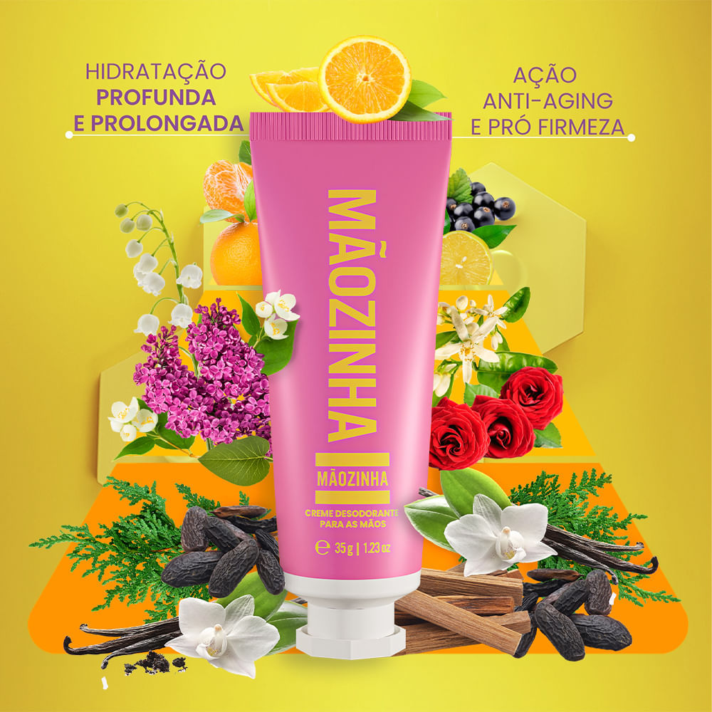 Detalhes do Creme Para Mãos Beleza Brasileira Mãozinha 35g