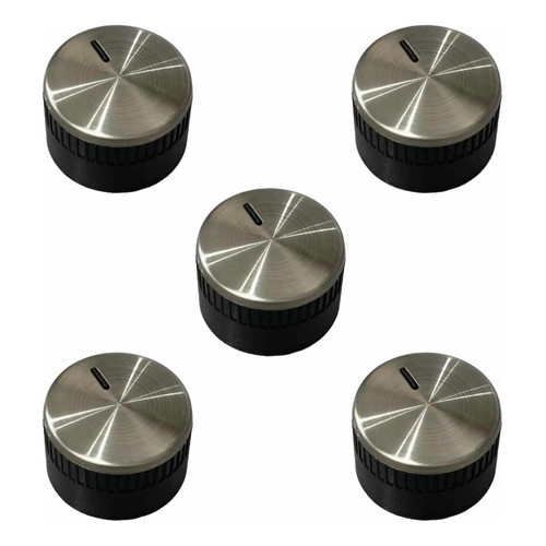 KIT 5 BOTÕES MANIPULADOR PARA COOKTOP FISCHER INFINITY 26298 23678 (CROMADO) - ENCAIXE HORIZONTAL