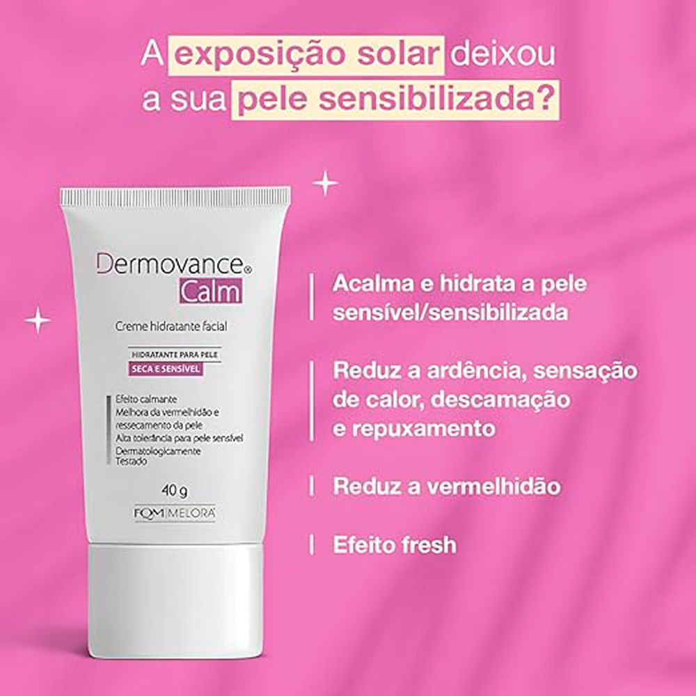 Detalhes do Dermovance Calm Hidratante Facial Pele Seca e Sensível 40g