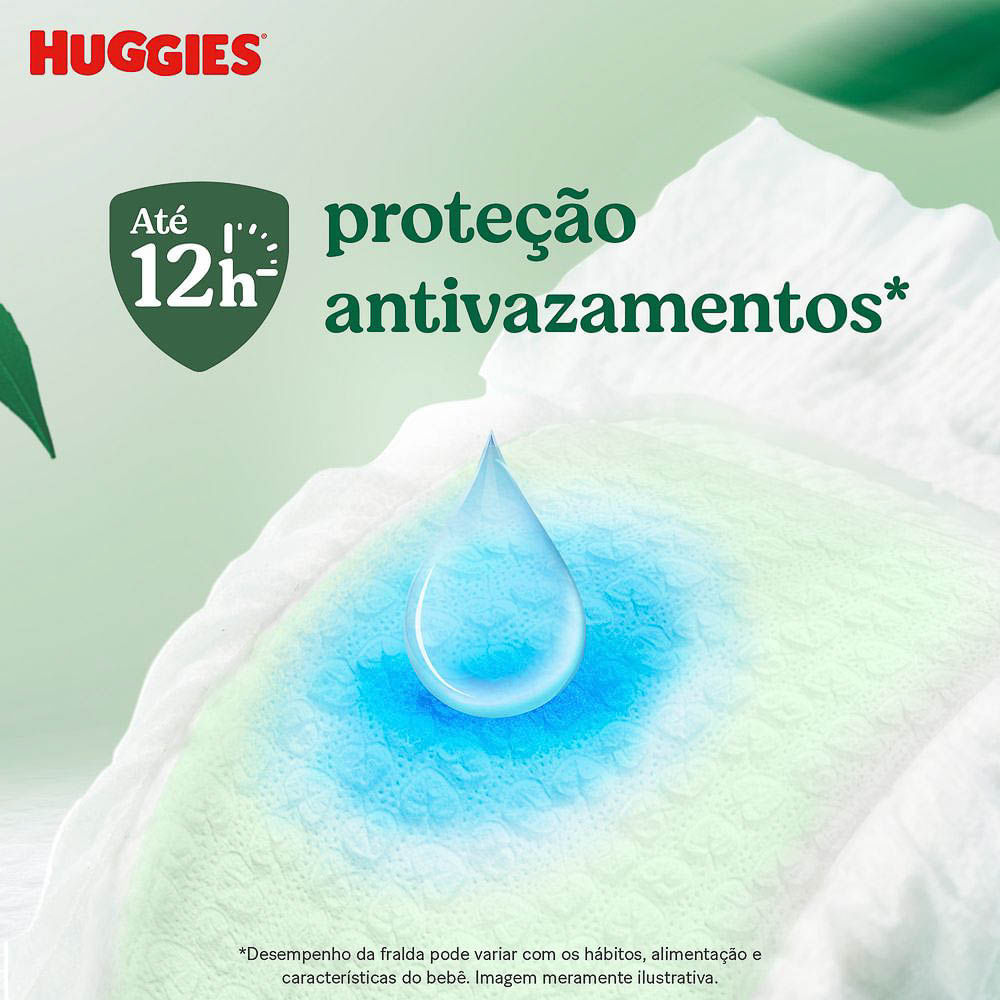 Detalhes do Fralda Roupinha Huggies Natural Care Tamanho XXG Pacote Mega 20 Unidades Descartáveis