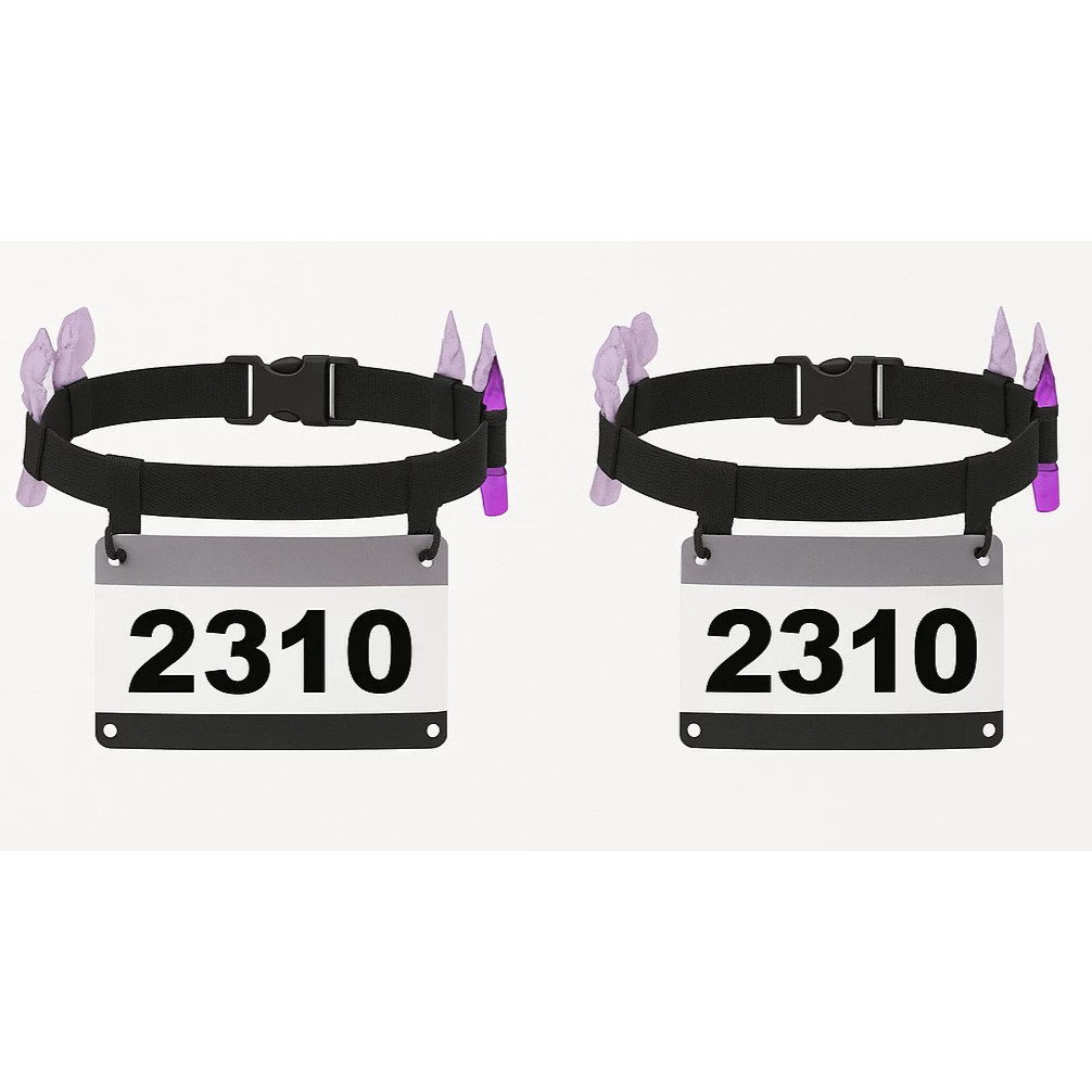 Cinto Porta Número Para Corrida Triathlon Ciclismo Refletivo