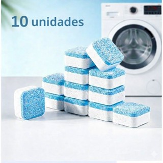 Pastilhas Efervescentes para Limpeza de Máquinas de Lavar Roupas Kit com 10 Unidades em Oferta na Shopee