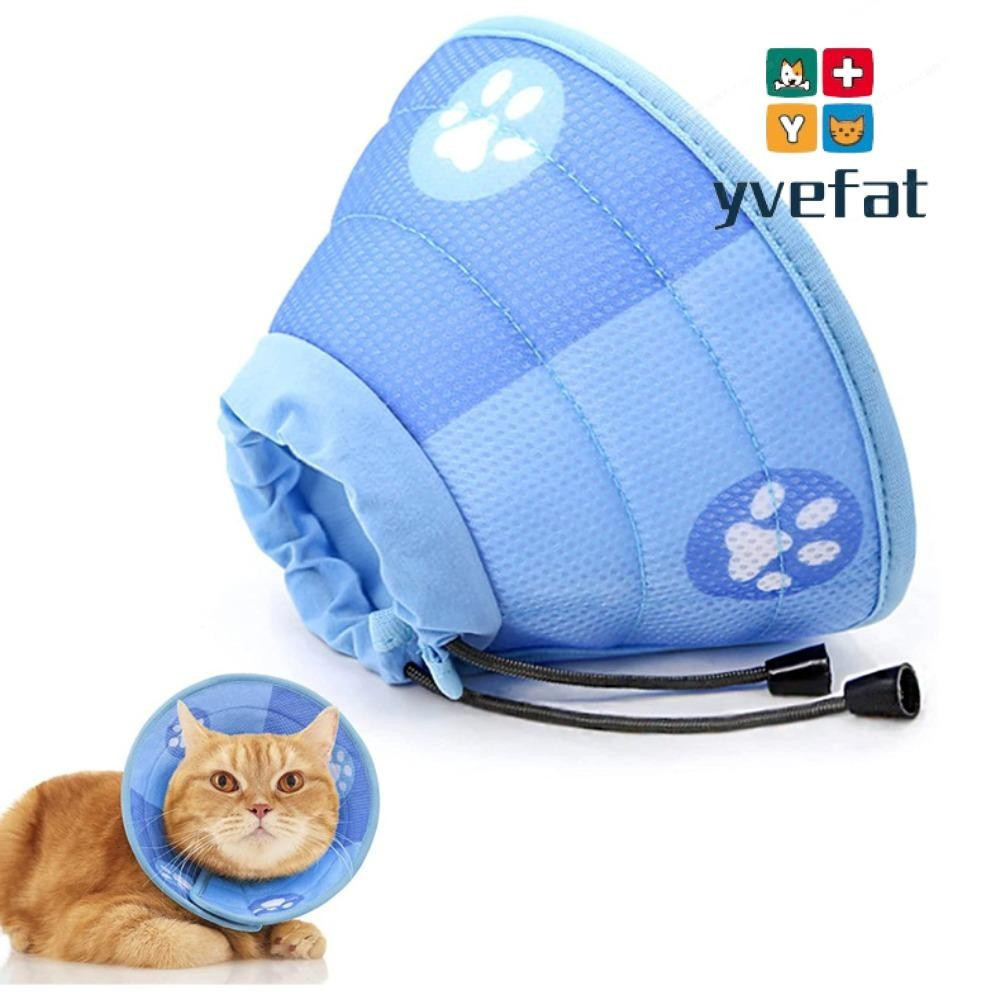 Coleira De Recuperação De Cone De Pescoço Para Animais De Estimação YVEFAT , Respirável Ajustável , Anel Médico Leve