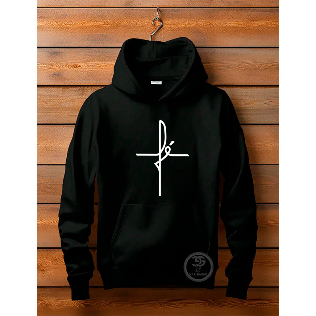 Moletom Fé Moda cristã evangelica canguru  Premium Masculino Feminino Blusa de Frio Lançamento diversas cores Ref 103