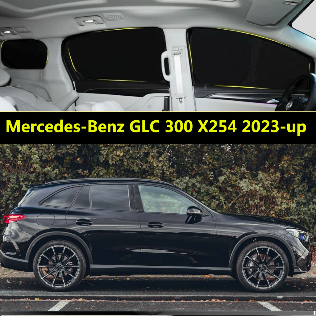 Pára-Sol Do Carro Para Mercedes-Benz GLC 300 X254 2023-Up Cortina De Totalmente Blackout Proteção Solar Privacidade Acam
