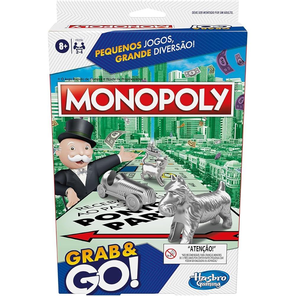 Jogo de Tabuleiro - Monopoly - Grab e Go - Gaming HASBRO