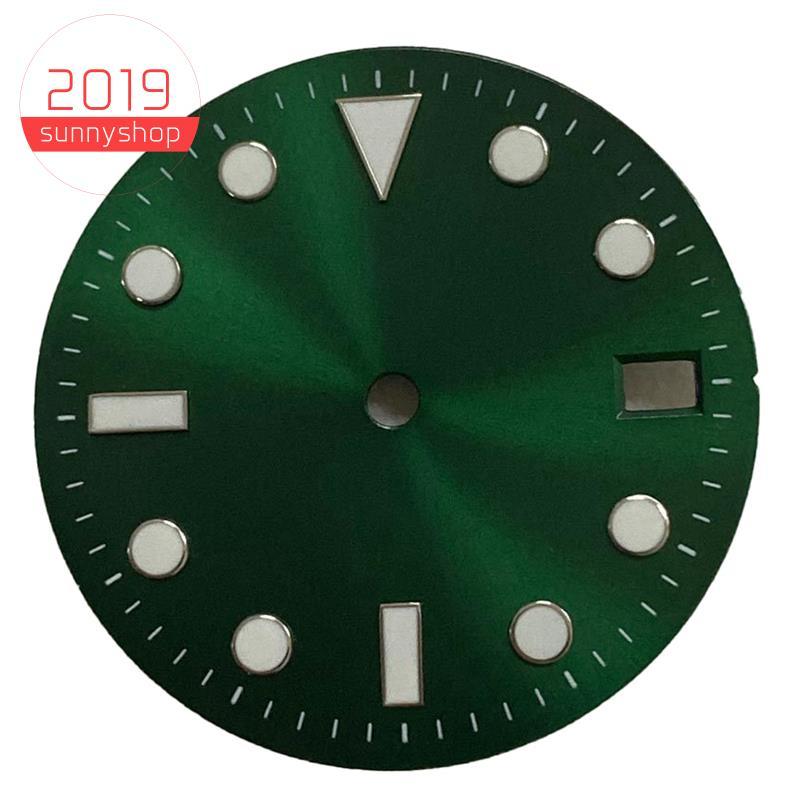 [Bestseller S] NH35 Relógio 29mm Sun Padrão Verde Luminoso Para Japão NH35 Movimento Peças De Reposição