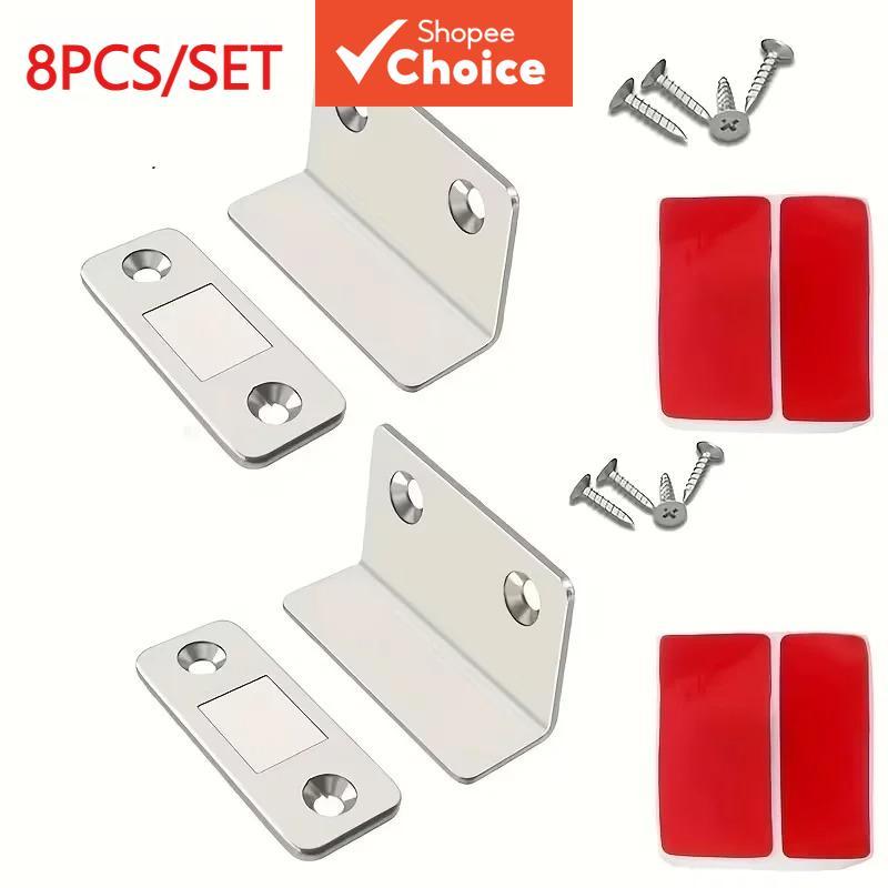  Trava de Segurança para Bebês Tipo L 8PCS - Trava de Fechamento de Armários com Trava Magnética, Ultra Fina, para