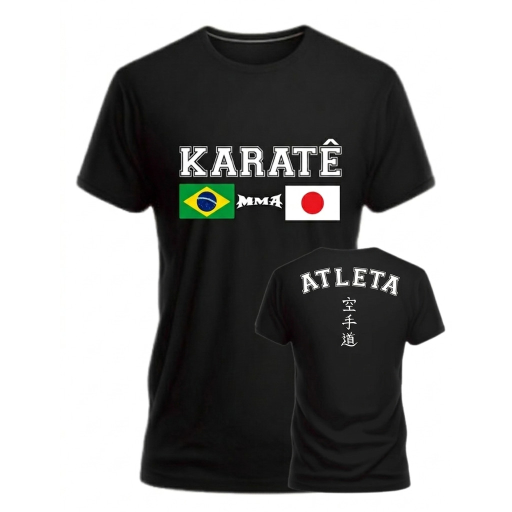 Camisa Estampada Karatê Atleta Dry Fit Artes Marciais Treino Luta Mma Lutador