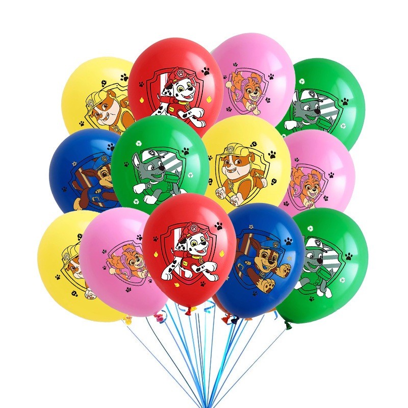10 Pc/Lote Paw Patrol Balão De Látex Tema Crianças Festa De Aniversário Decoração Suprimentos Favor