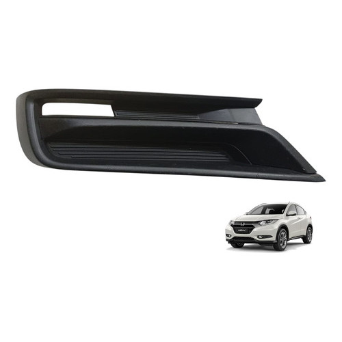 Grade Farol Milha Esquerdo Honda Hrv 2023 Moldura Preto Esquerdo