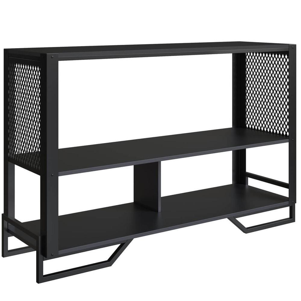 Aparador Industrial PlacaEPonto P1021 2 Prateleiras 134cm MDP Preto