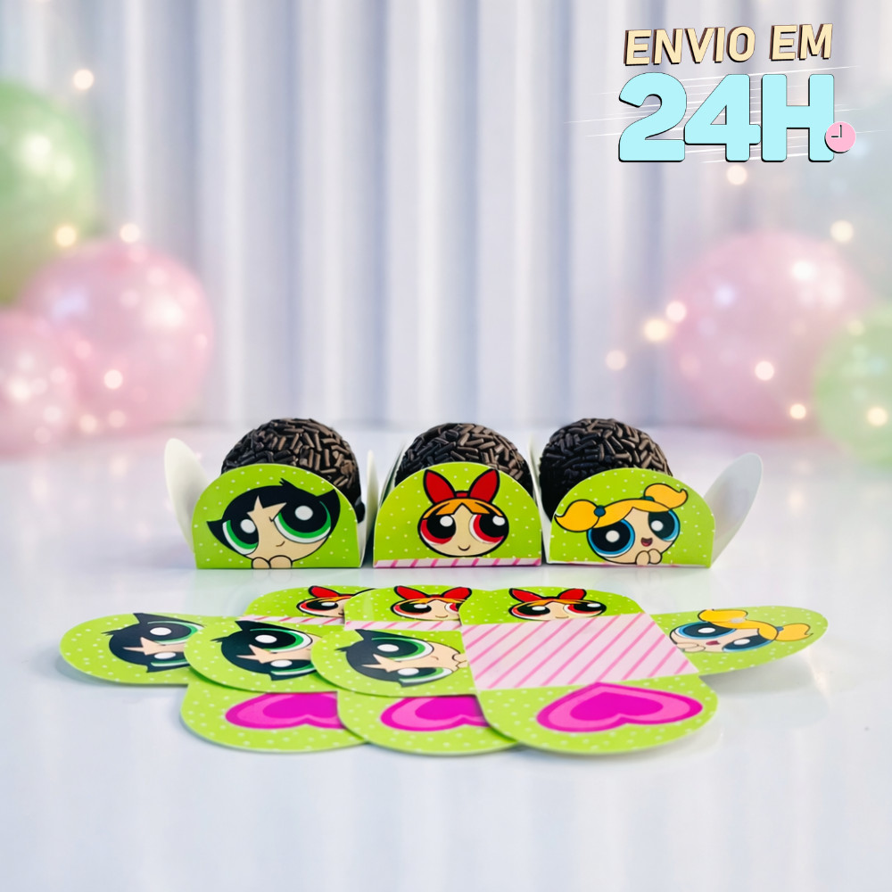 Forminha de Doces As Meninas Super Poderosas Personalizada no Tema /Lembrancinha de Festa /Aniversário