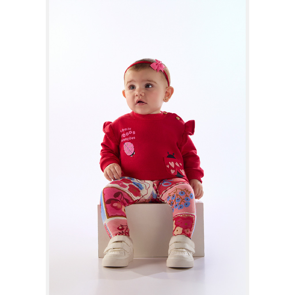 Conjunto Blusão Calça Bebê Três e Já
