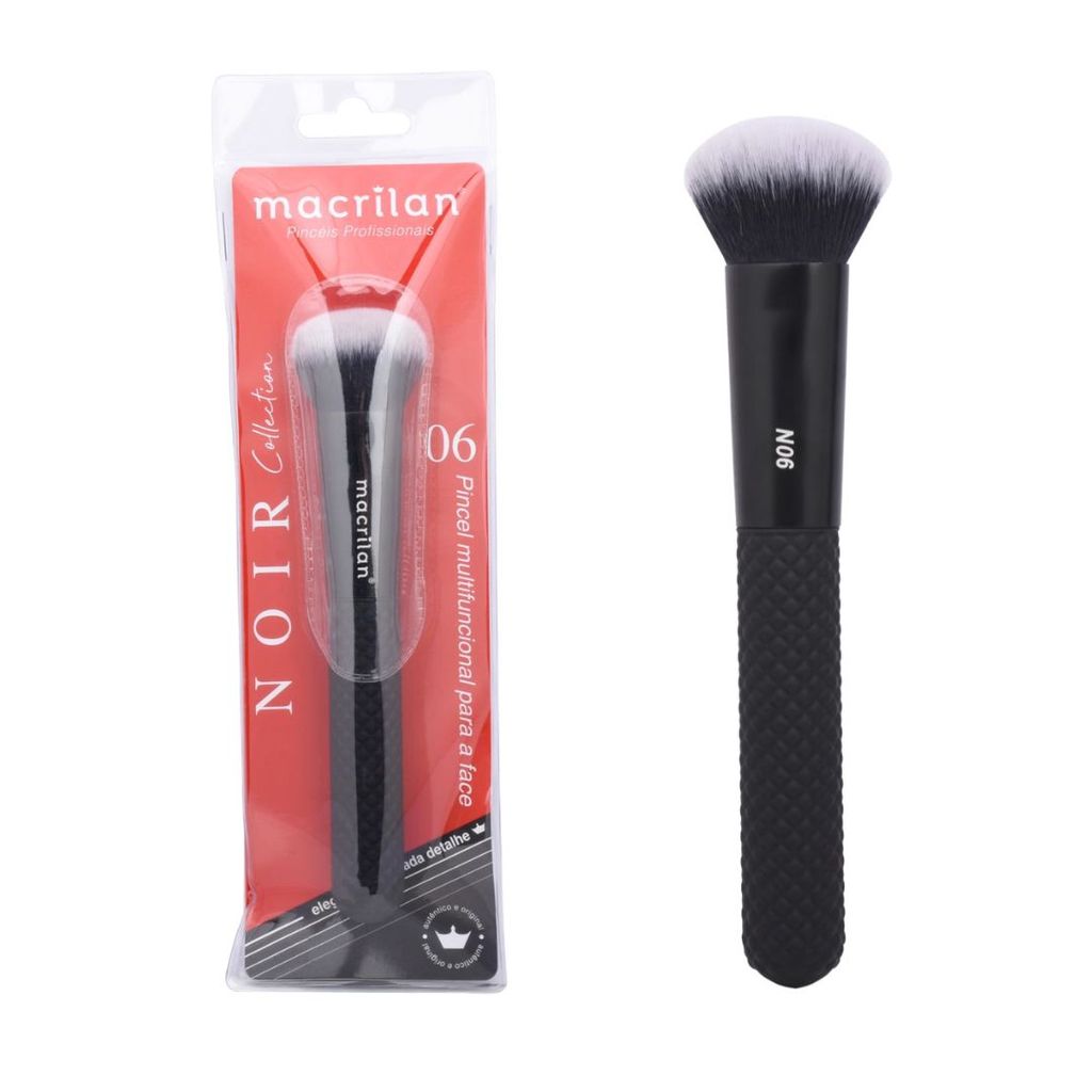 Pincel Macrilan N06 Multifuncional Para Face Linha Noir