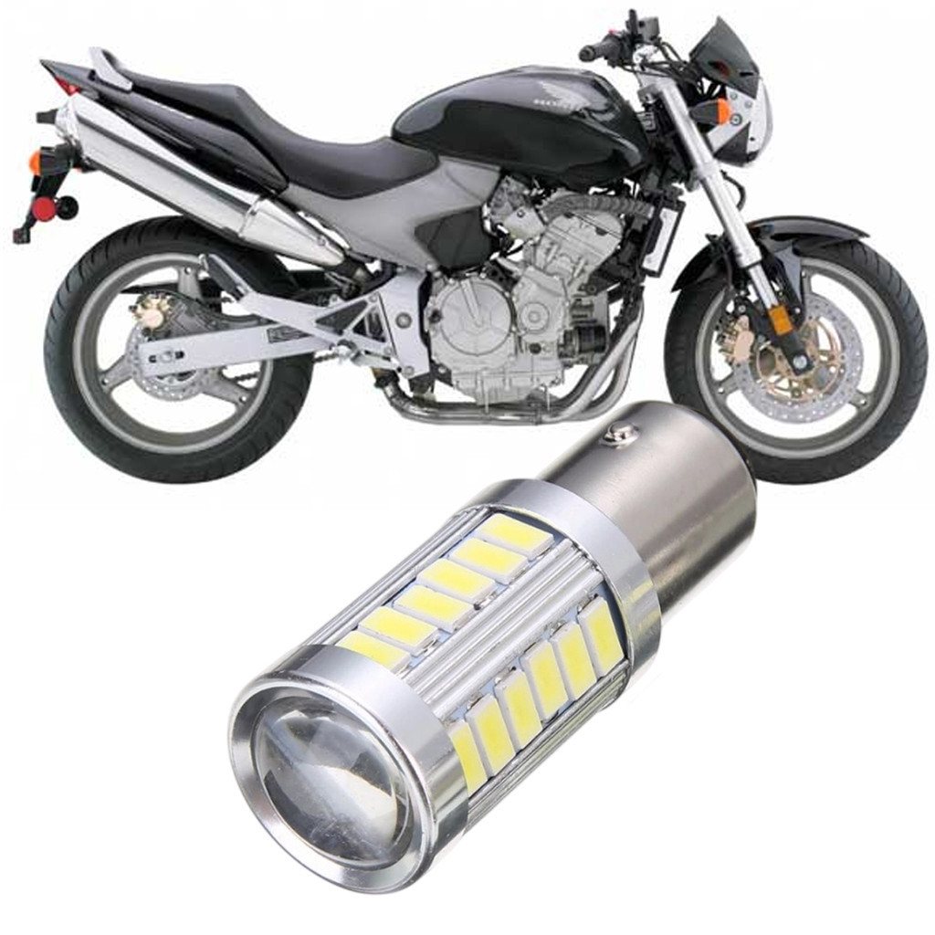 Lampada Ultra LED Luz de Freio e Lanterna Traseira P21/5W Moto Motocicleta Honda CB 600F Hornet 2004 a 2007