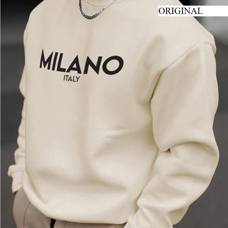Blusa de Frio Milano Estampado Moletom Gola Redonda