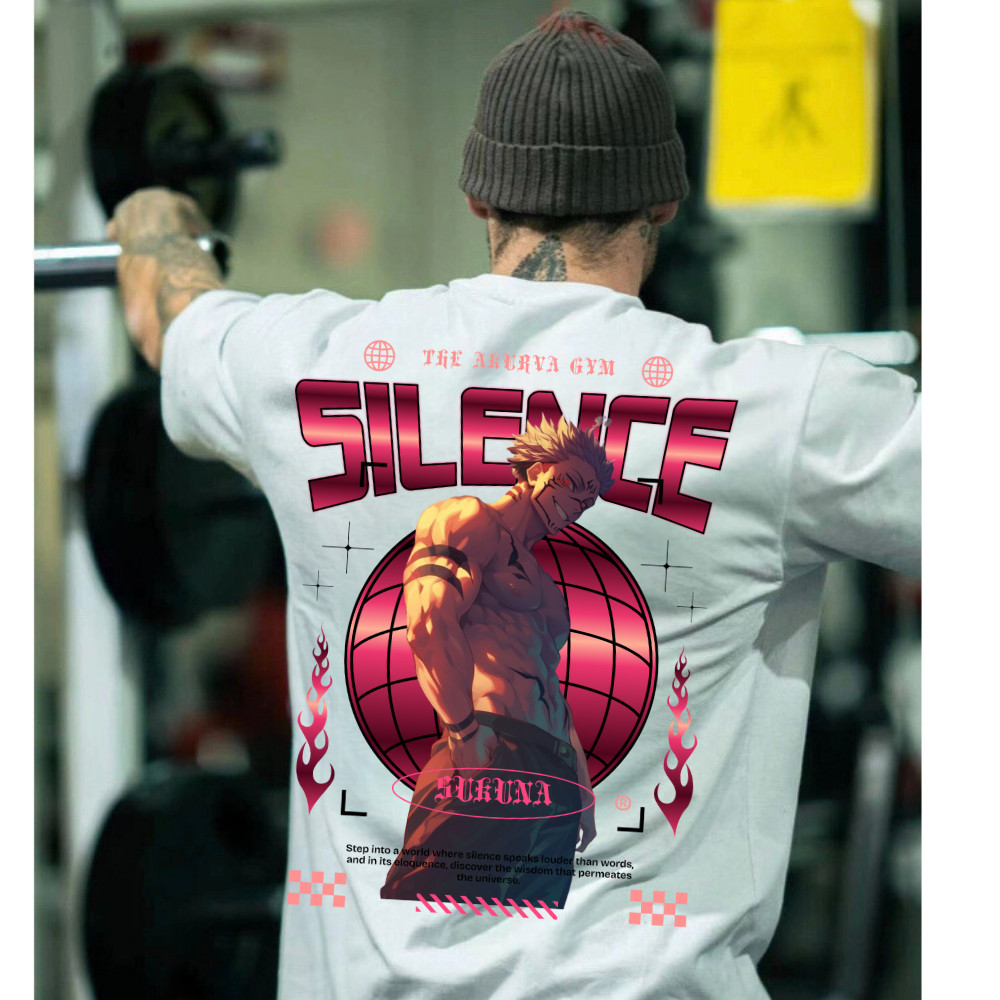 Camiseta Oversized Anime Academia Sukuna Estampado Camisa Streetwear Lançamento
