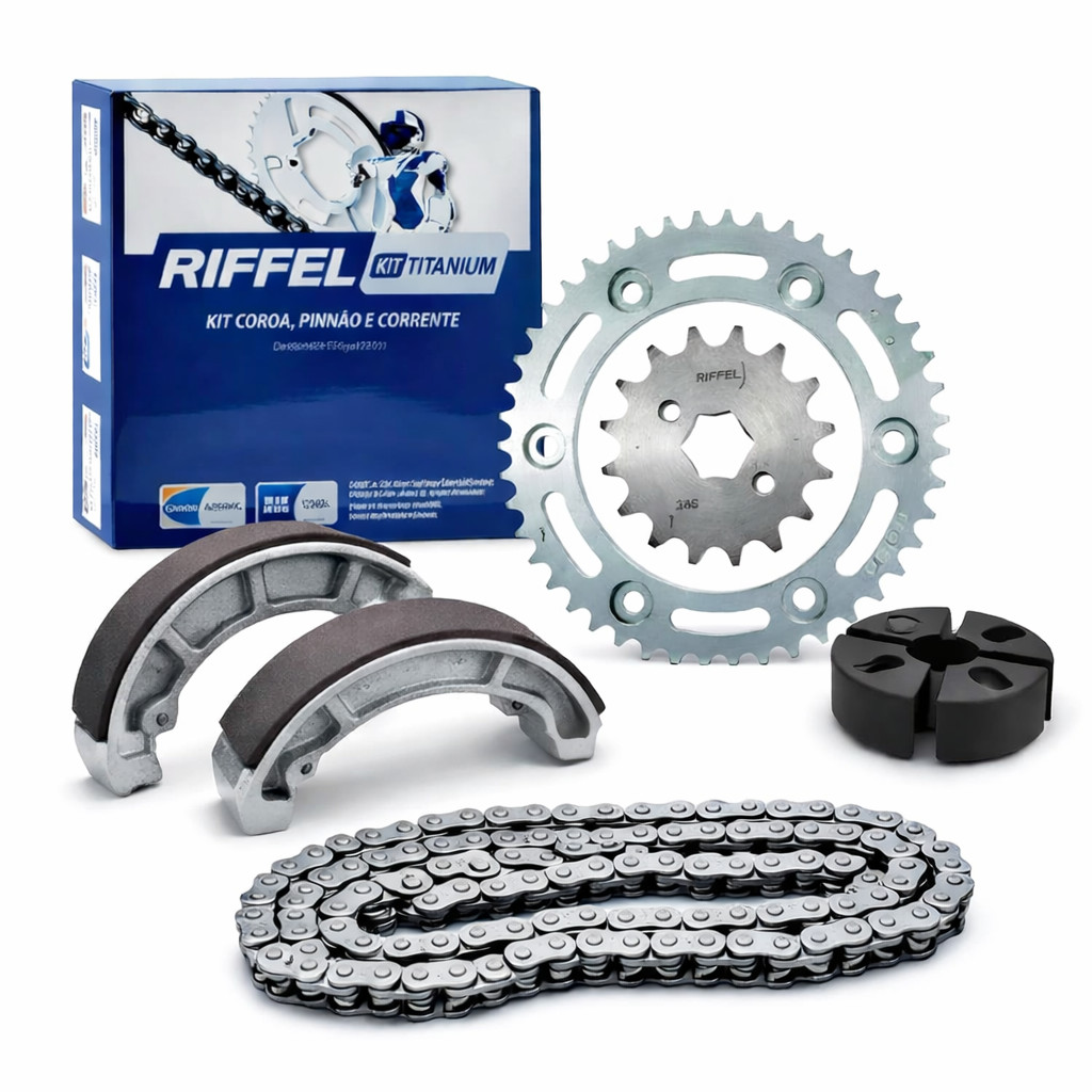Kit Relaçao Completa CG 150 160 Corrente Coroa Pinhao Coxim