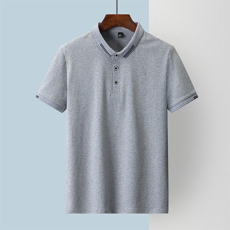 Camisa POLO de verão masculina negócios Formal Wear cavalheiro camiseta lapela juventude camisa de manga curta gola Casu