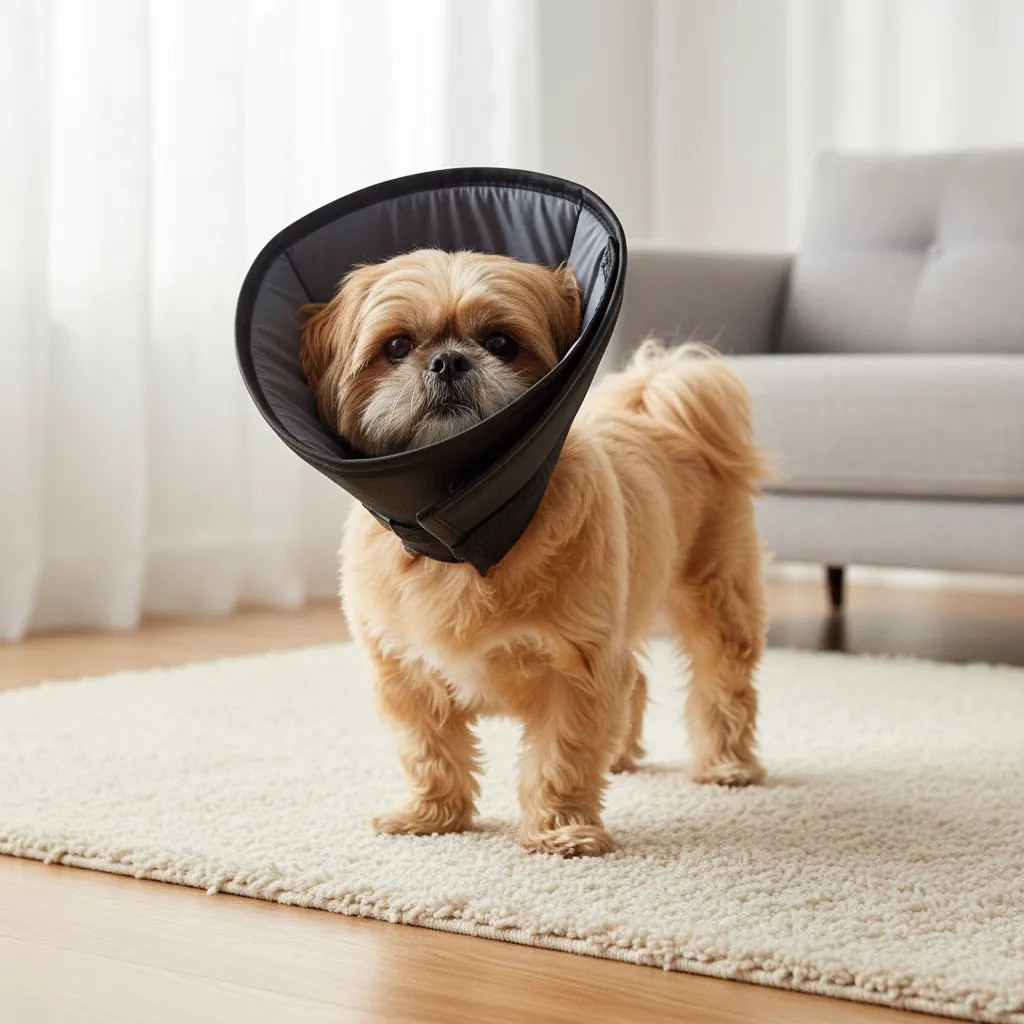 Colar Elizabetano Em Tecido Confortável Shih Tzu  Ihasa Apso